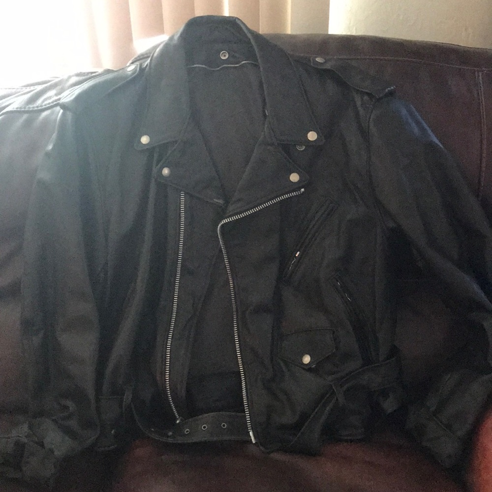 Black Leather Jacket Leathercraft Size 48